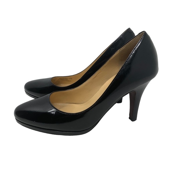 Cole Haan Shoes - Cole Haan Nike Air Black Leather Pumps Almond Toe Classic Heels Office Siren